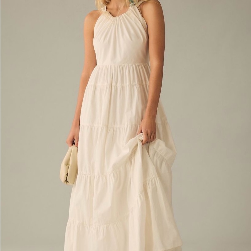 Elegant Cream Maxi Dress